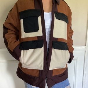 NWT Nike Air Jordan "Cozy Girl" Women's Wool Blend Color Block Jacket Ov…